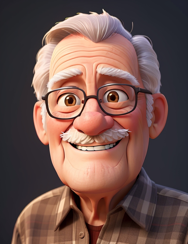 a portrait of an old man